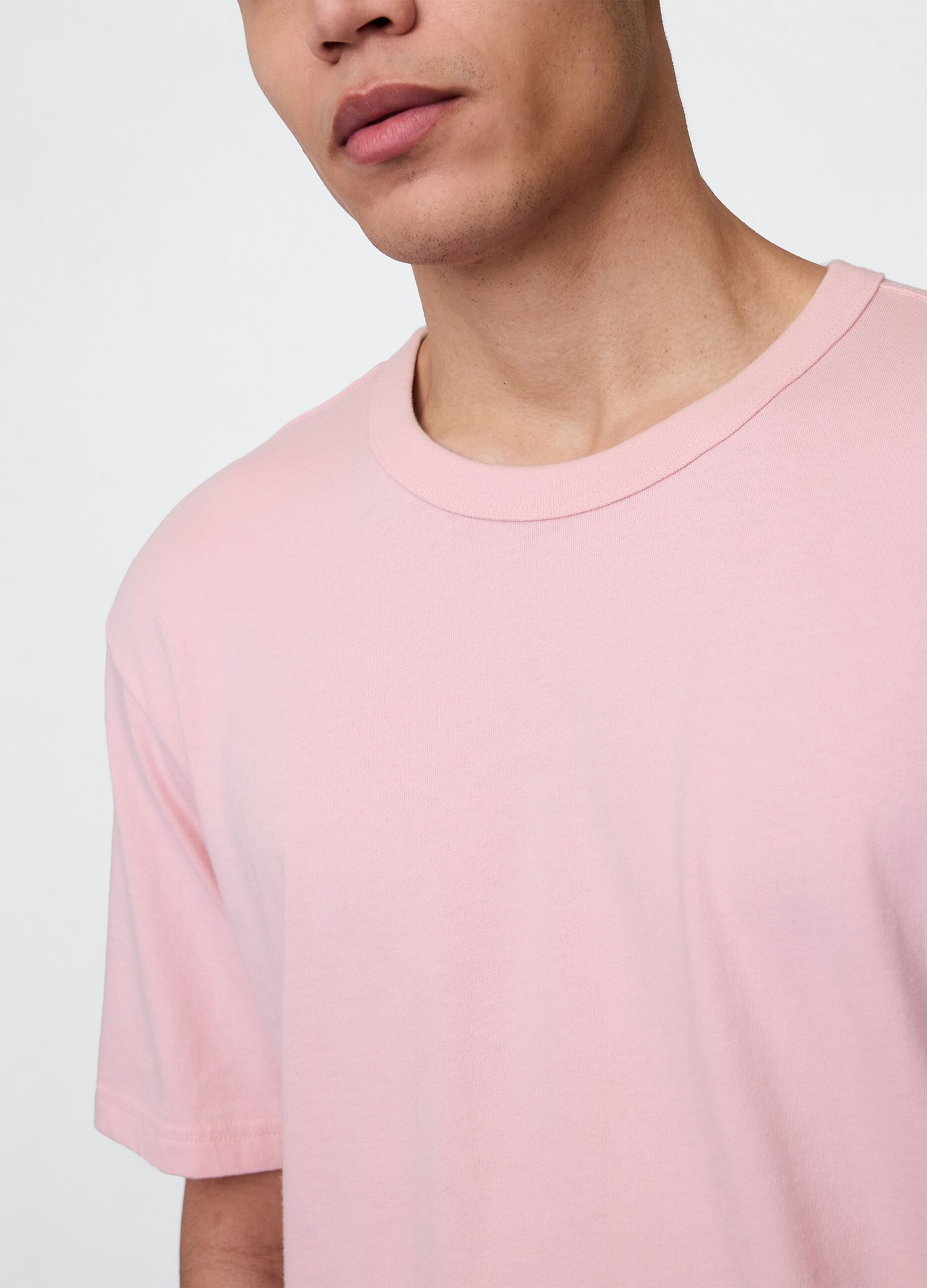 T-shirt rosa in puro cotone_3