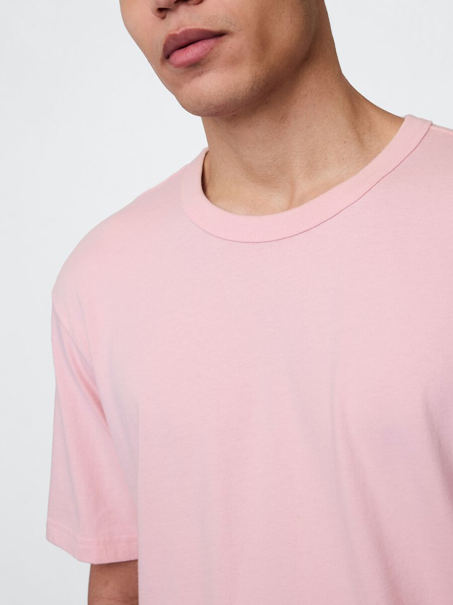 T-shirt rosa in puro cotone Uomo_3