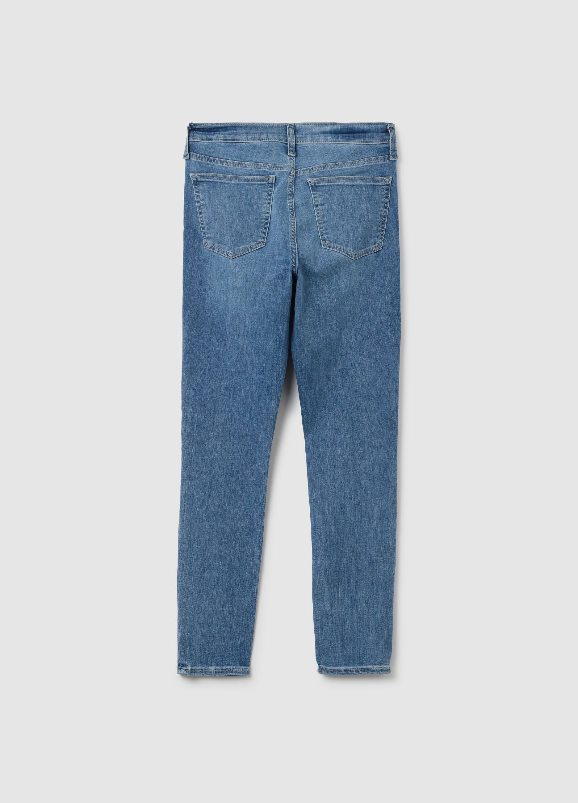 Jeans skinny fit stretch con scoloriture_3