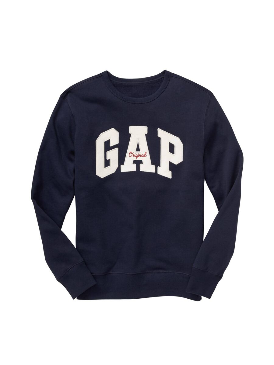 Round-neck sweatshirt with logo patch and embroidery Man_0