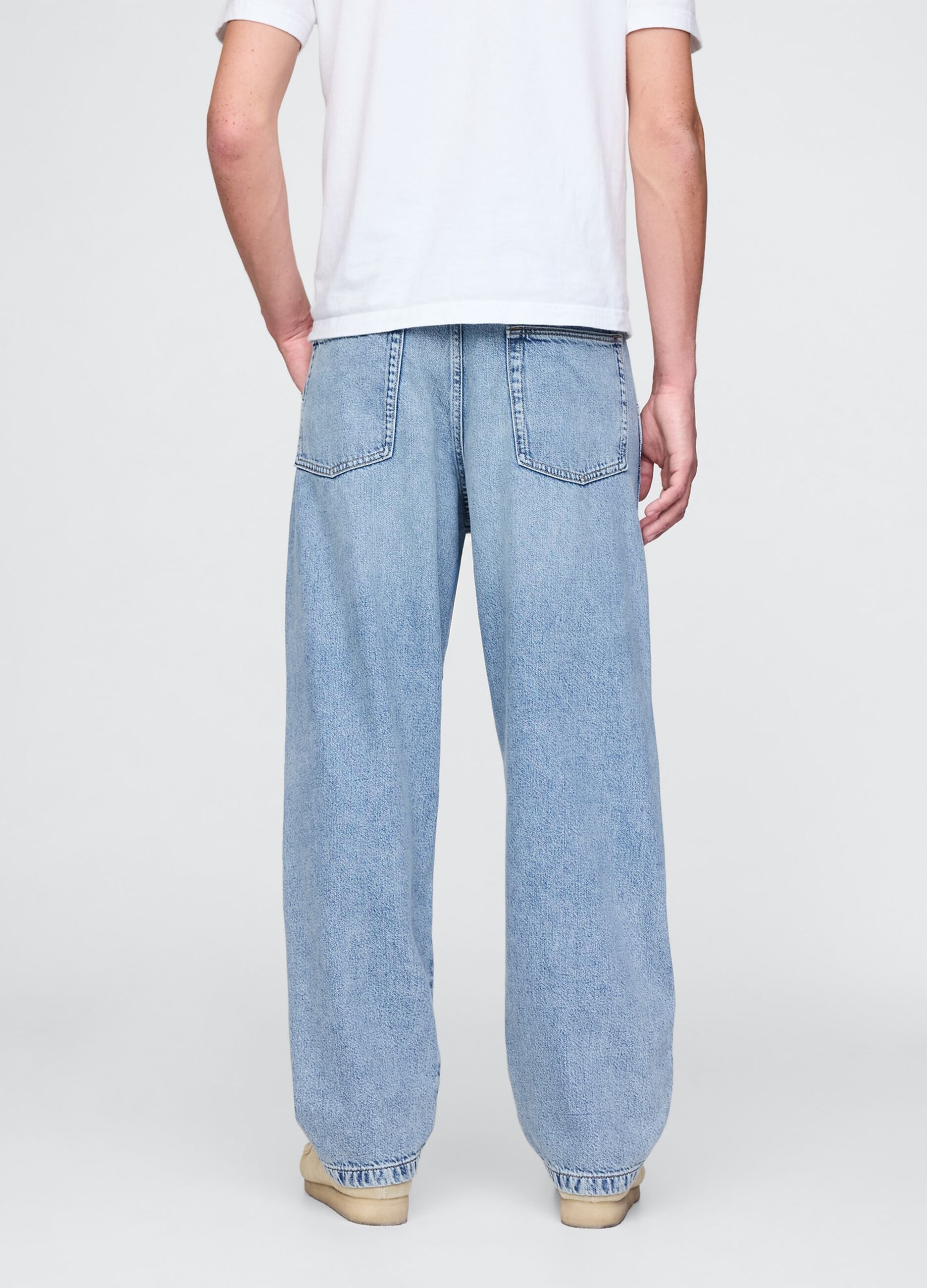 Jeans blu baggy in cotone e Lyocell Gap_5