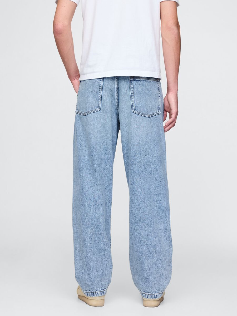 Jeans blu baggy in cotone e Lyocell Gap Uomo_5