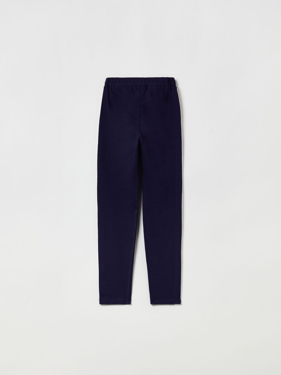 Leggings in cotone bio stretch Bambina_1