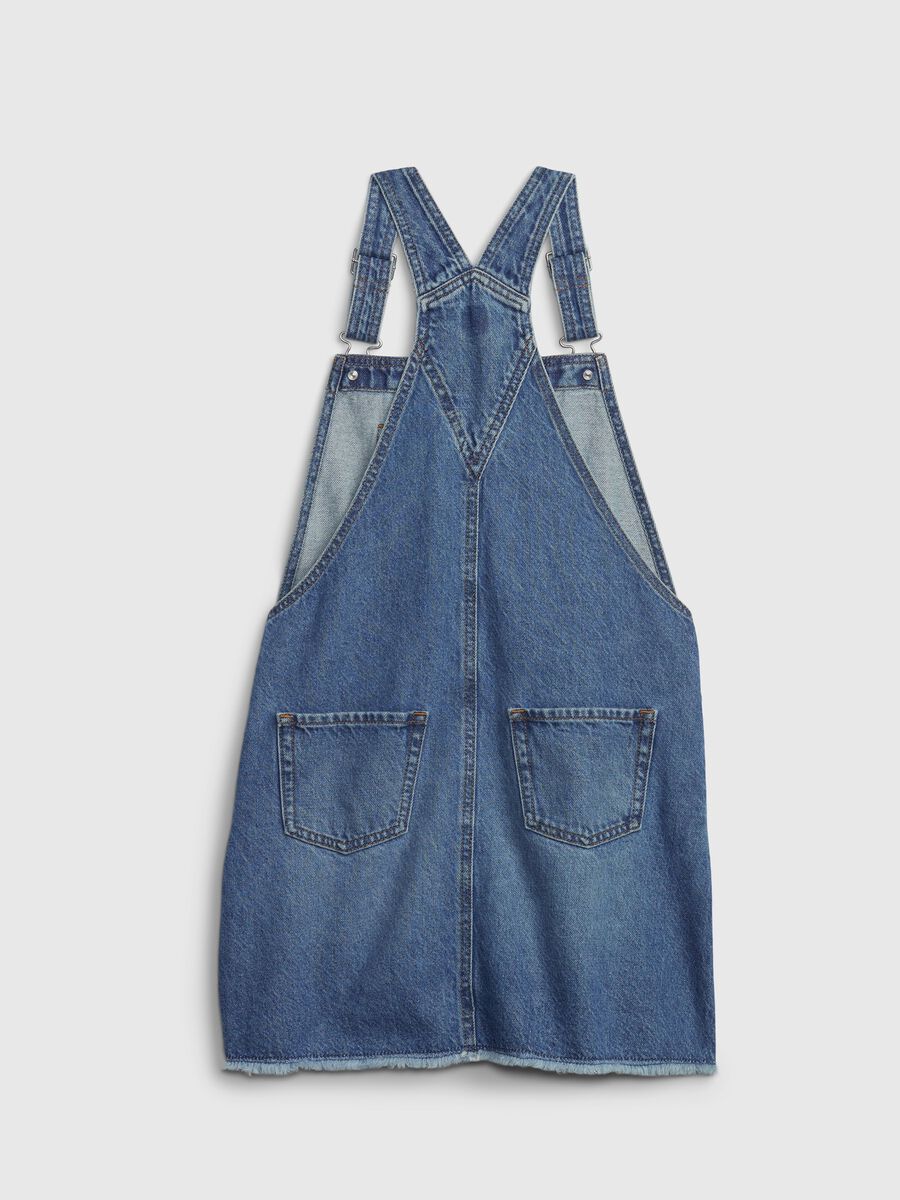 Gonna salopette corta in denim Bimba_1