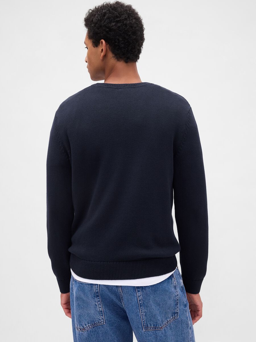 Maglione blu in cotone Uomo_1