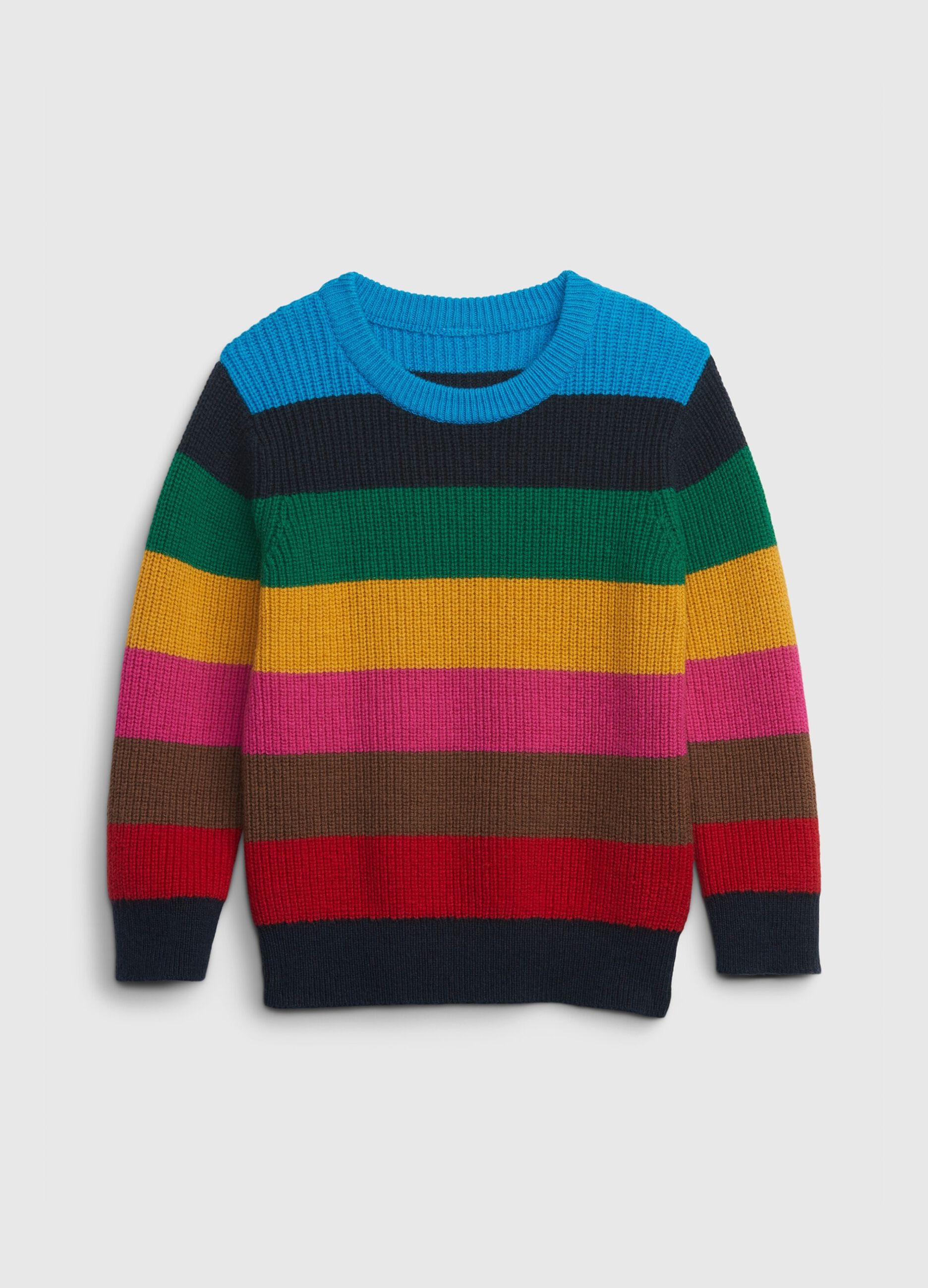 Happy Stripe round-neck pullover