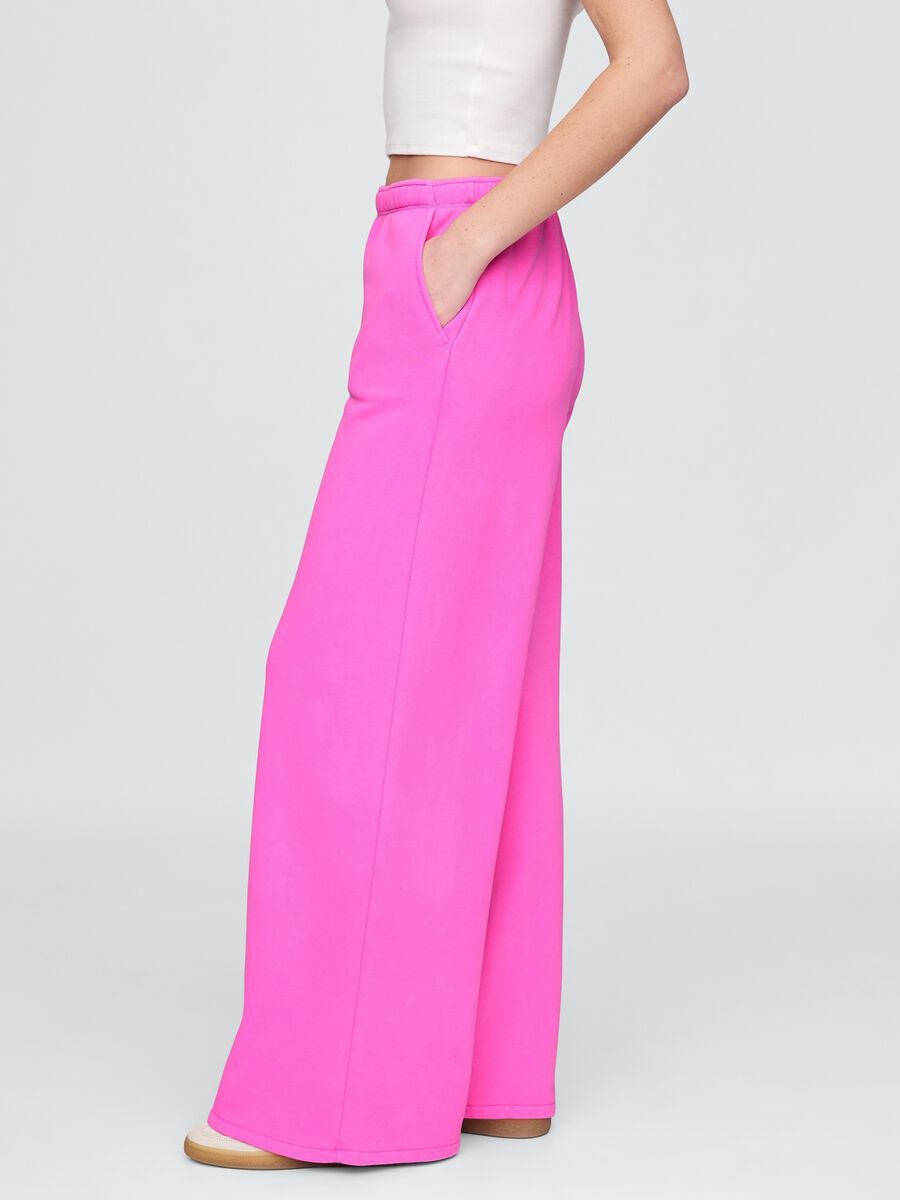 Pantaloni rosa ampi palazzo Donna_3