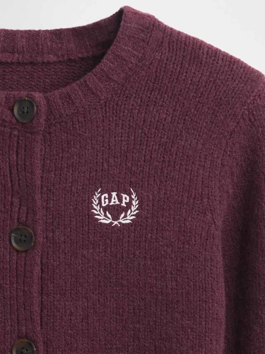 Cardigan viola per bambina in misto cotone Bambina_4