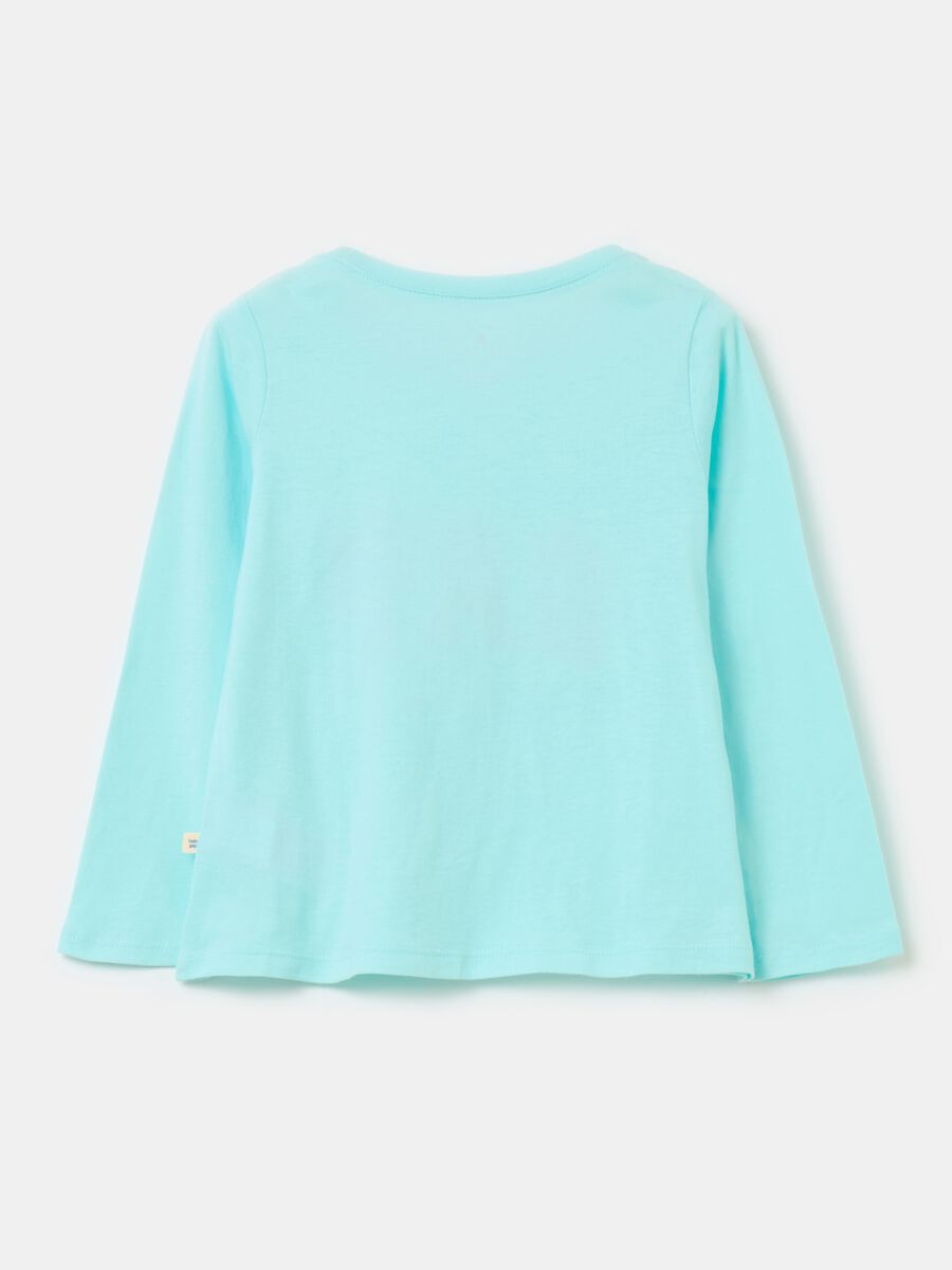 T-shirt a maniche lunghe stampa logo glitter Bimba_1