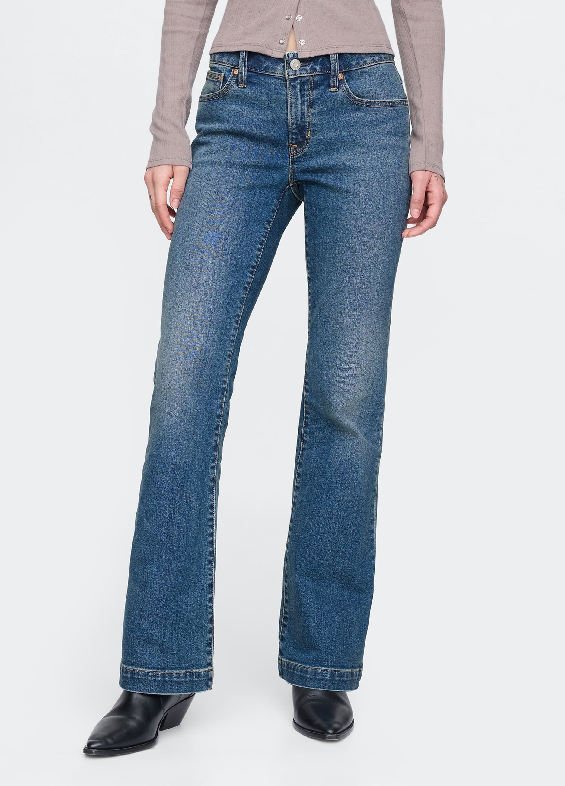 Jeans a gamba larga in misto cotone Gap_1