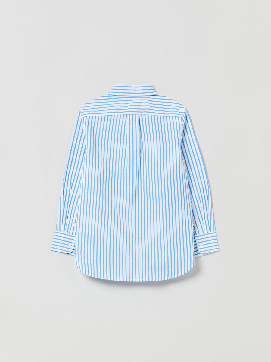 Striped poplin shirt Boy_1