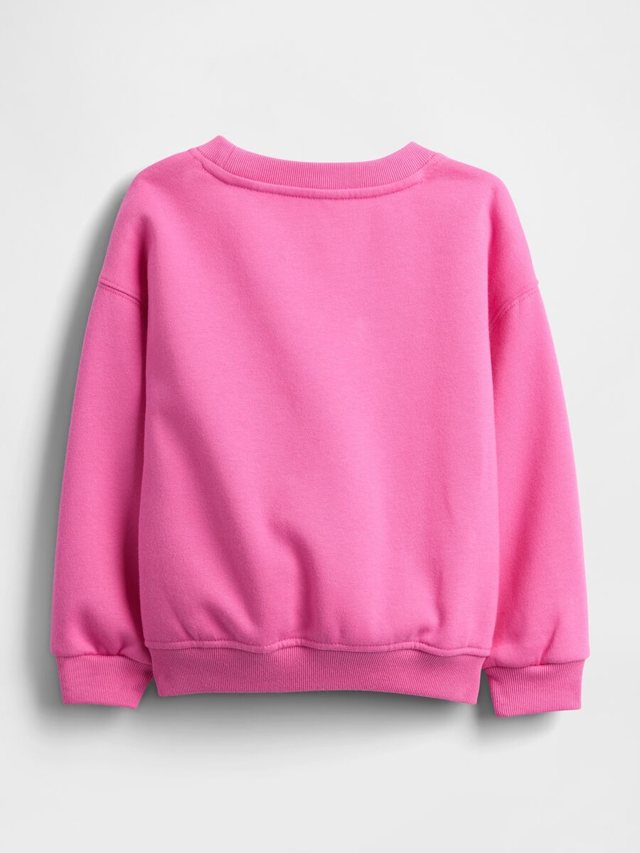 Felpa rosa con grafica Bambina_1