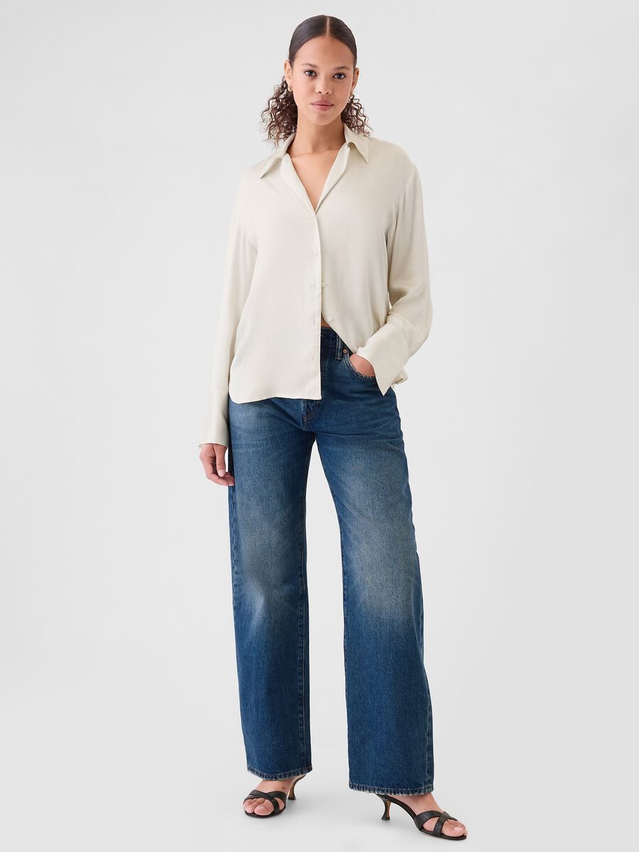 Camicia in viscosa satin Donna_1