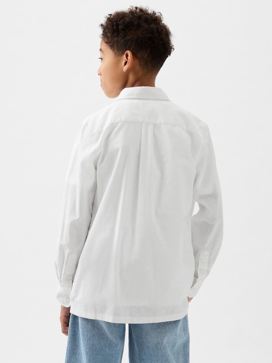 Camicia in lino e cotone Bambino_1
