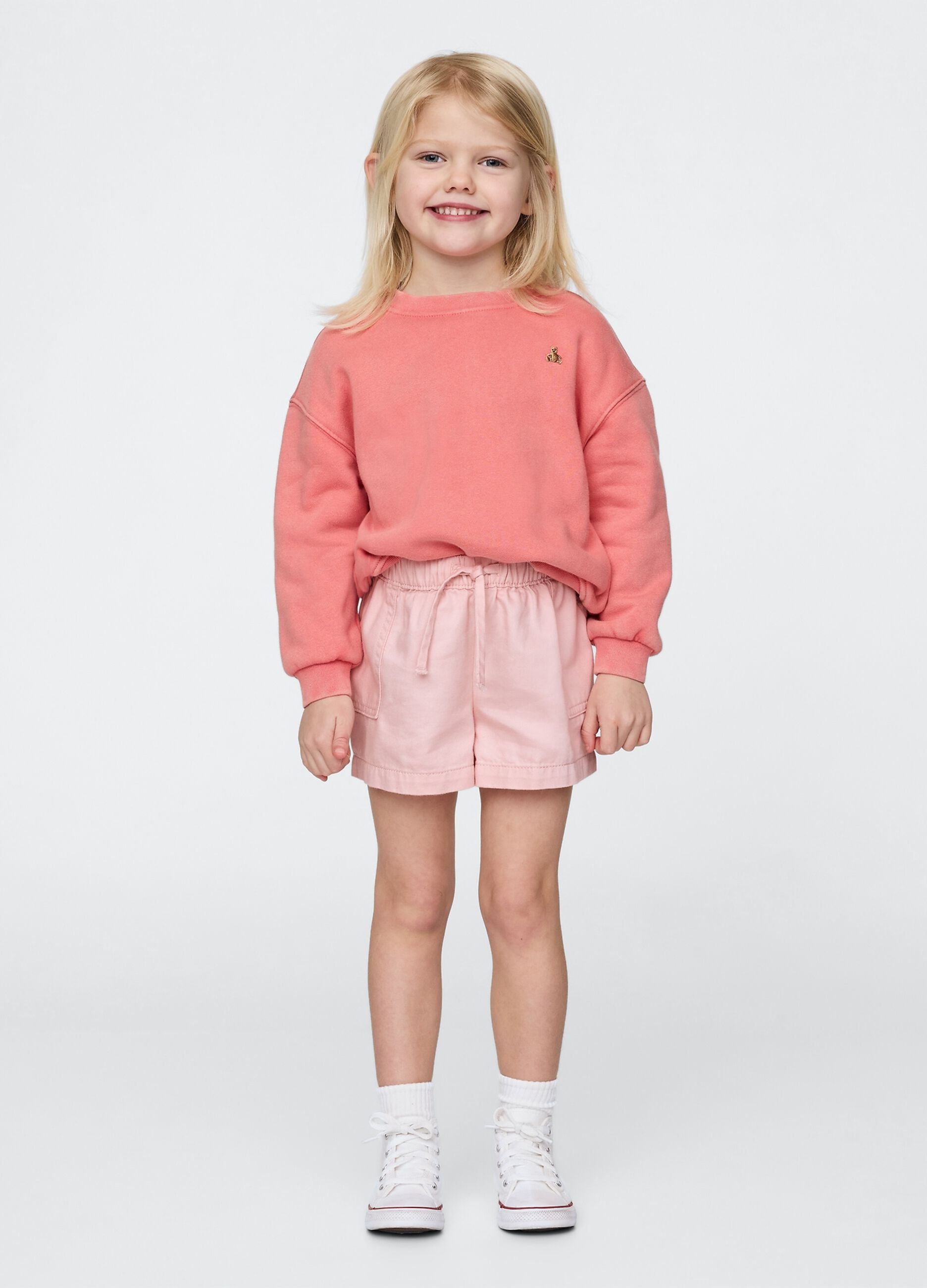 Shorts rosa da bambino con coulisse
