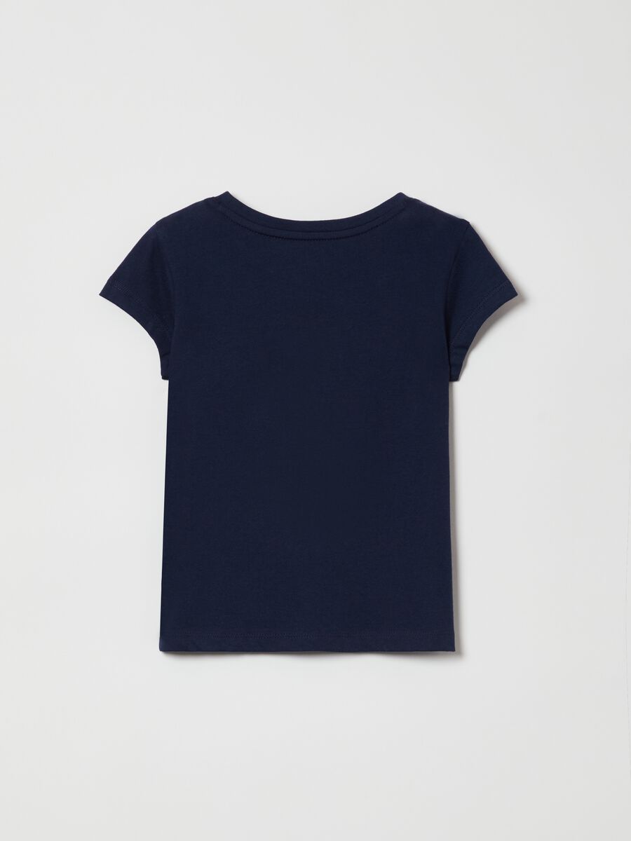 Cotton T-shirt with logo print Girl_1