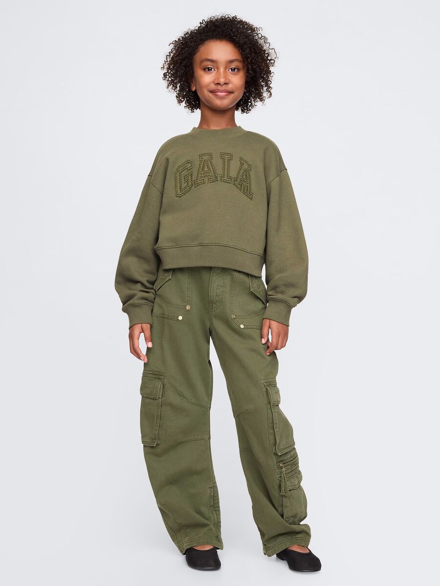 GAP x CULT GAIA Felpa cropped con ricamo logo Bambina_1
