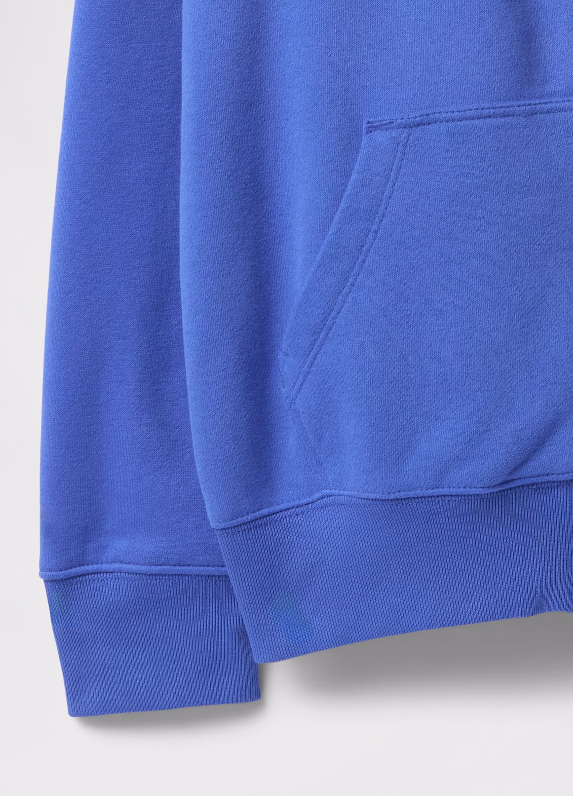 Full-zip blu in cotone con cappuccio_4