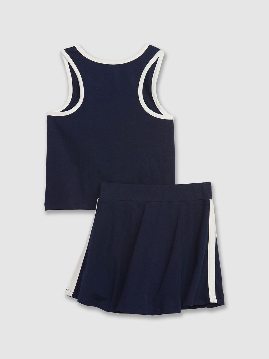 Set tank top e minigonna a pieghe Bambina_1