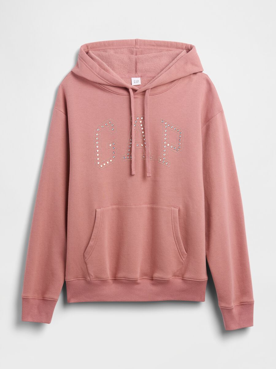 Felpa rosa con cappuccio Donna_4
