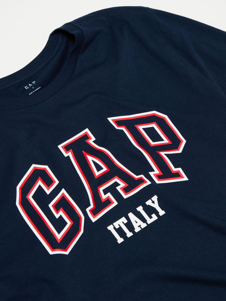 T-shirt con stampa logo e lettering Uomo_2