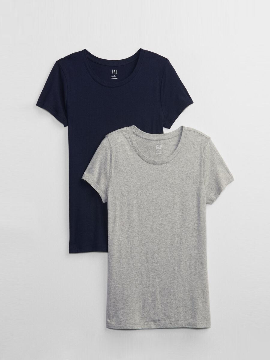 Twin-pack cotton and modal T-shirts Woman_0