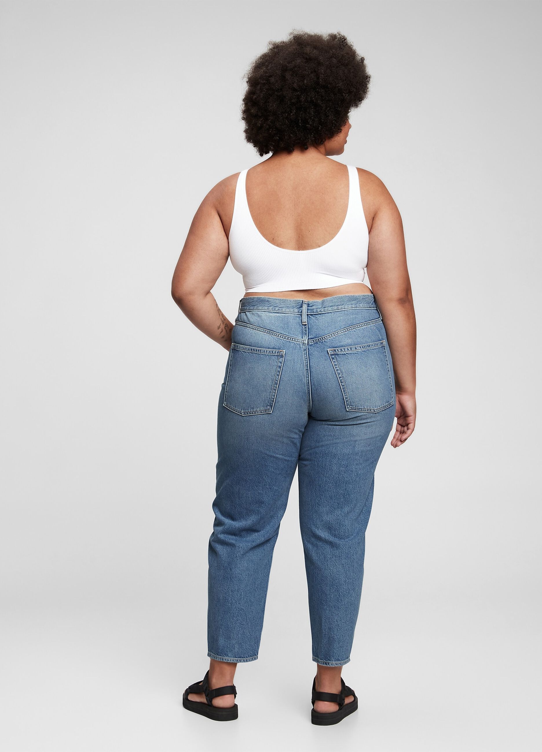 Jeans mom fit a vita alta_1