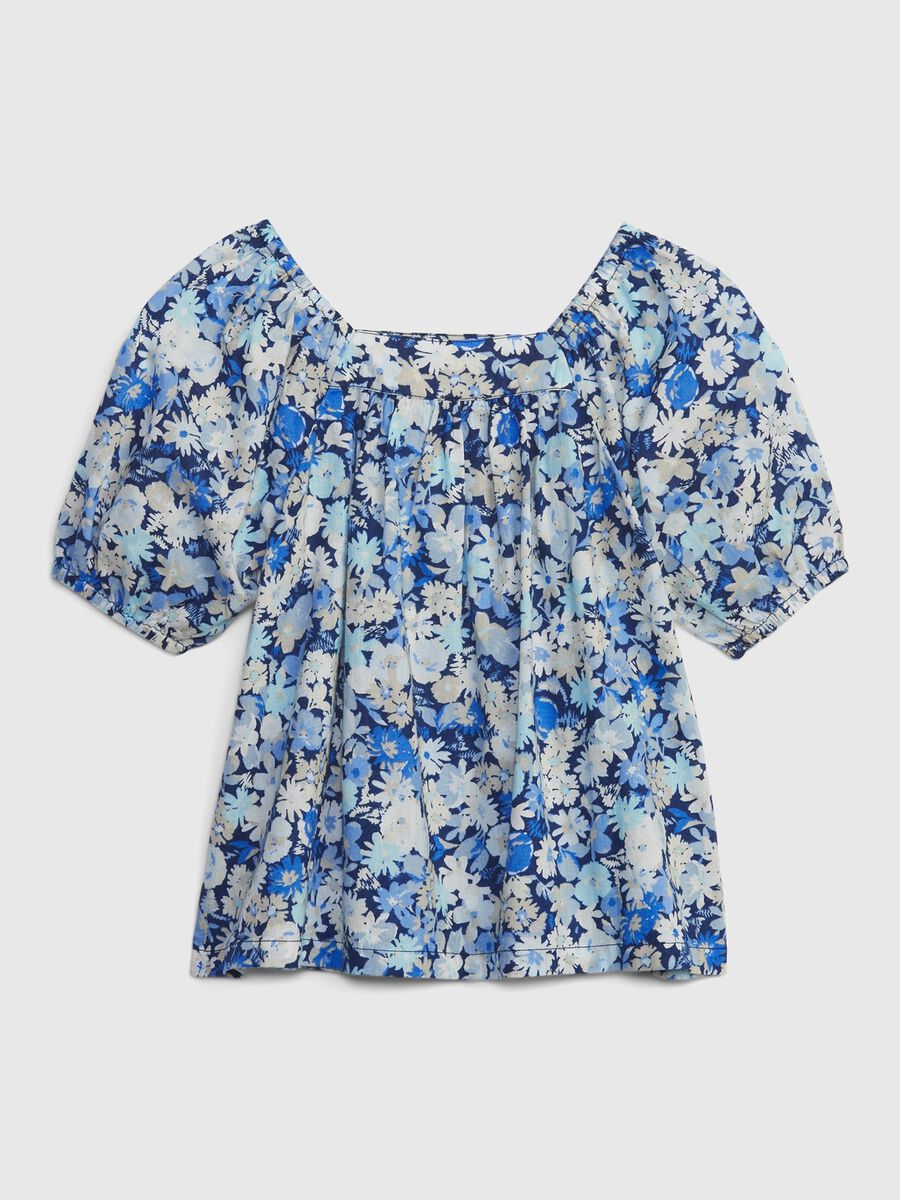 Cotton blouse with floral pattern Newborn Boy_1
