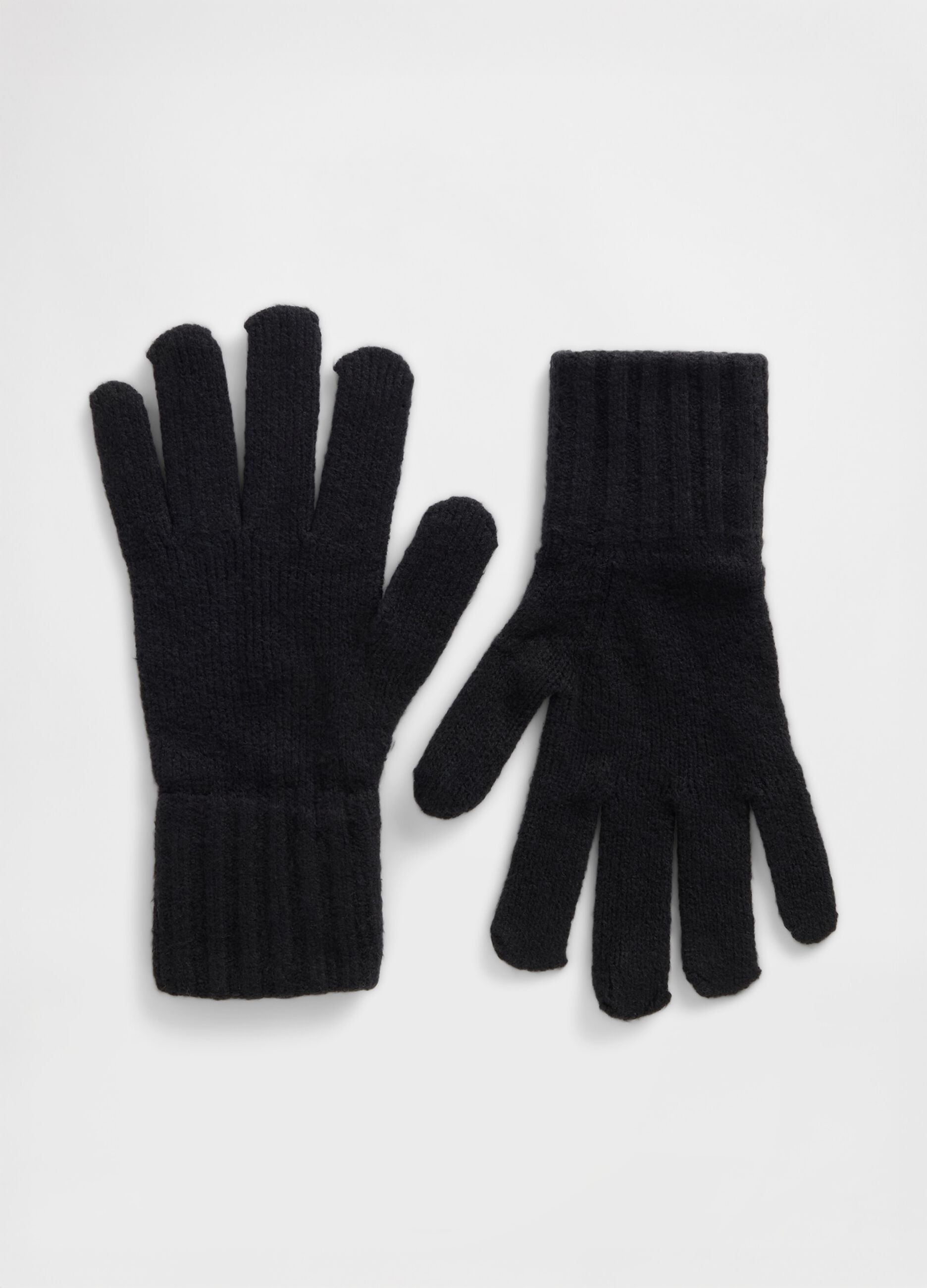 Guanti neri in misto cotone