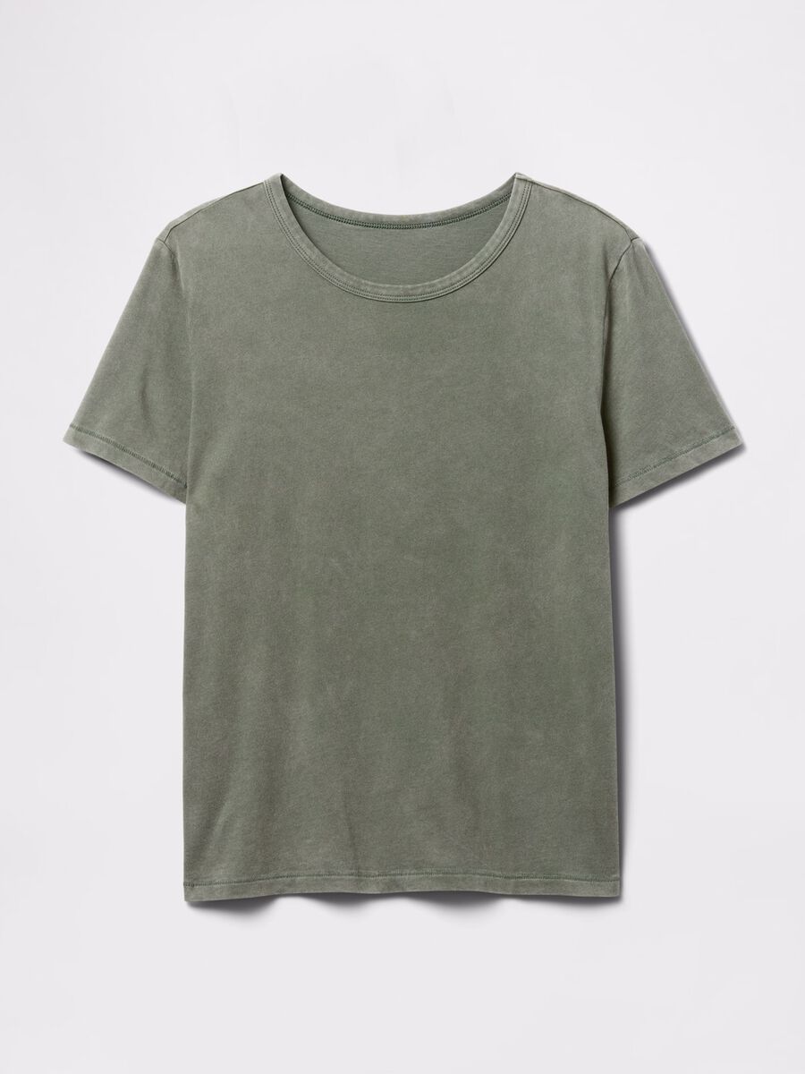 Green Pure Cotton Gap T-shirt Woman_3