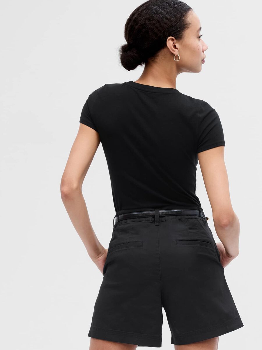Shorts chino in cotone stretch Donna_1