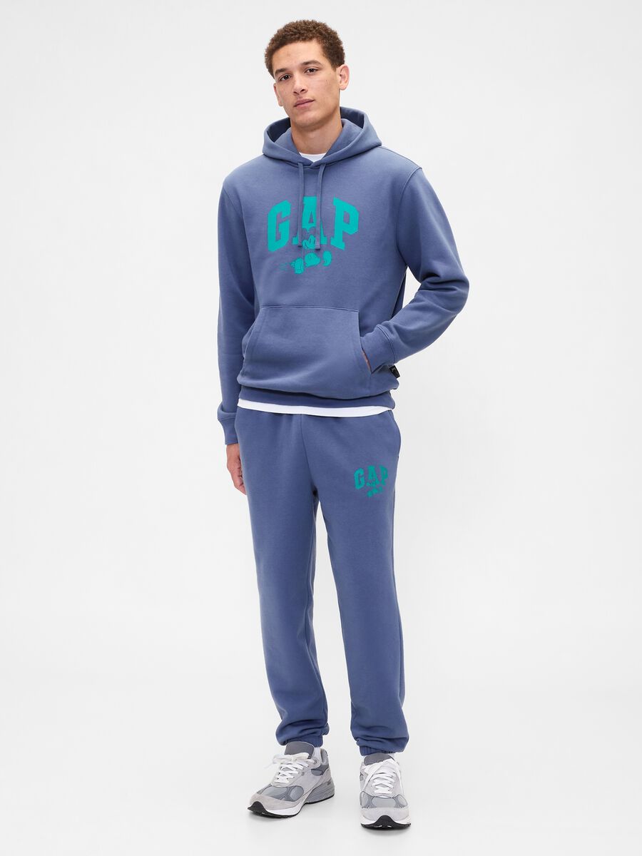 Felpa blu con cappuccio Uomo_2