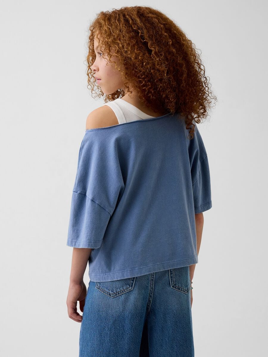 T-shirt a maniche corte con logo GAP Bambina_1
