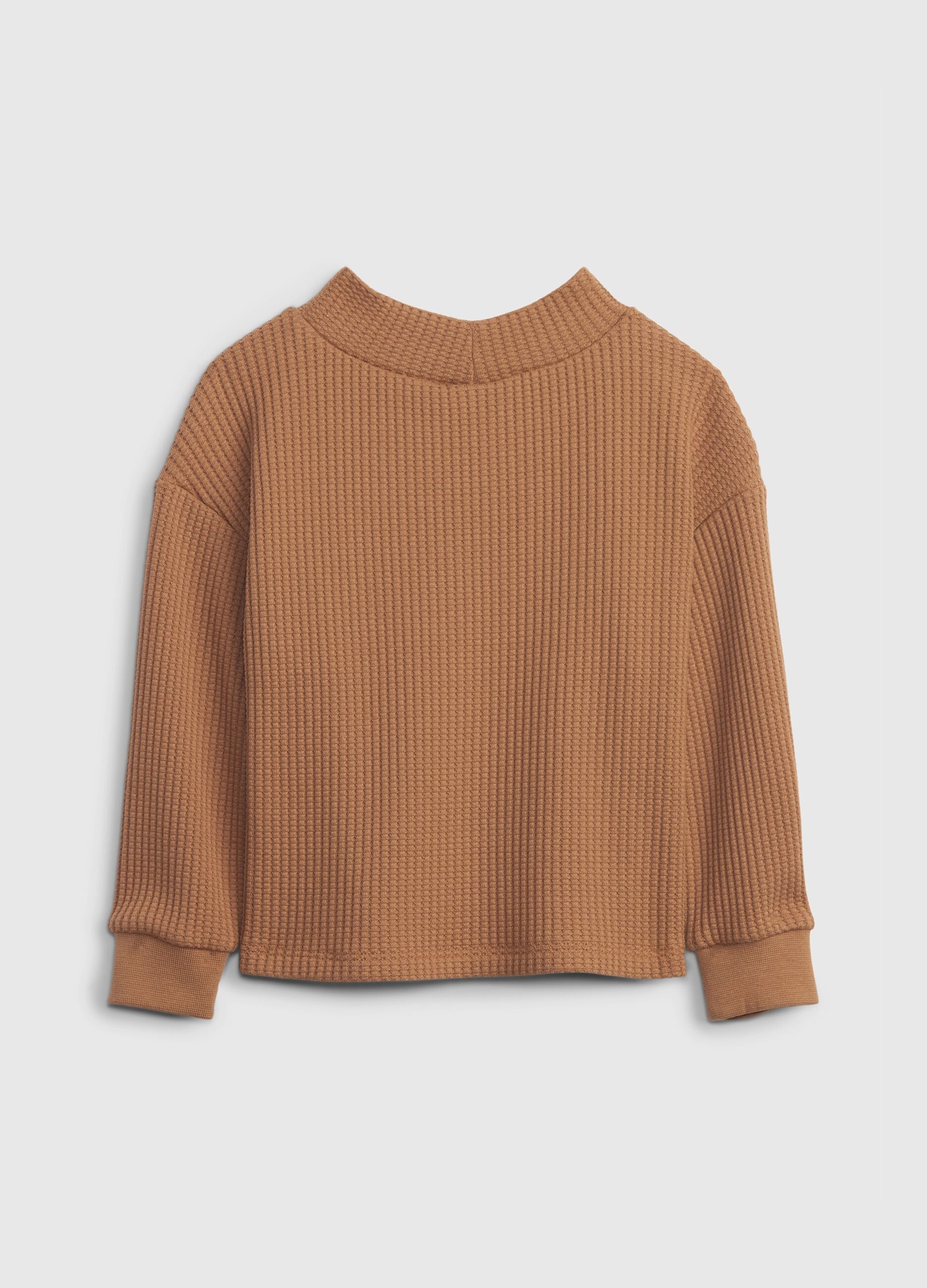 Oversized sweatshirt with waffle weave_2
