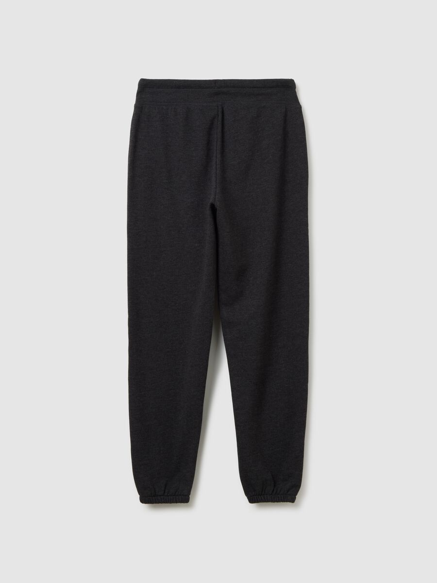 Joggers in cotone con ricamo logo Donna_2