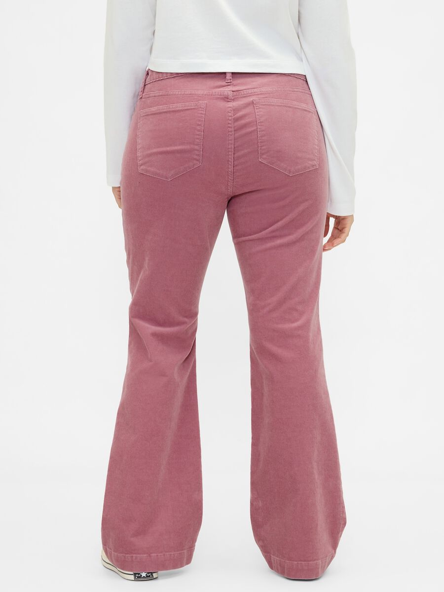 Pantaloni rosa elasticizzati regular Donna_3