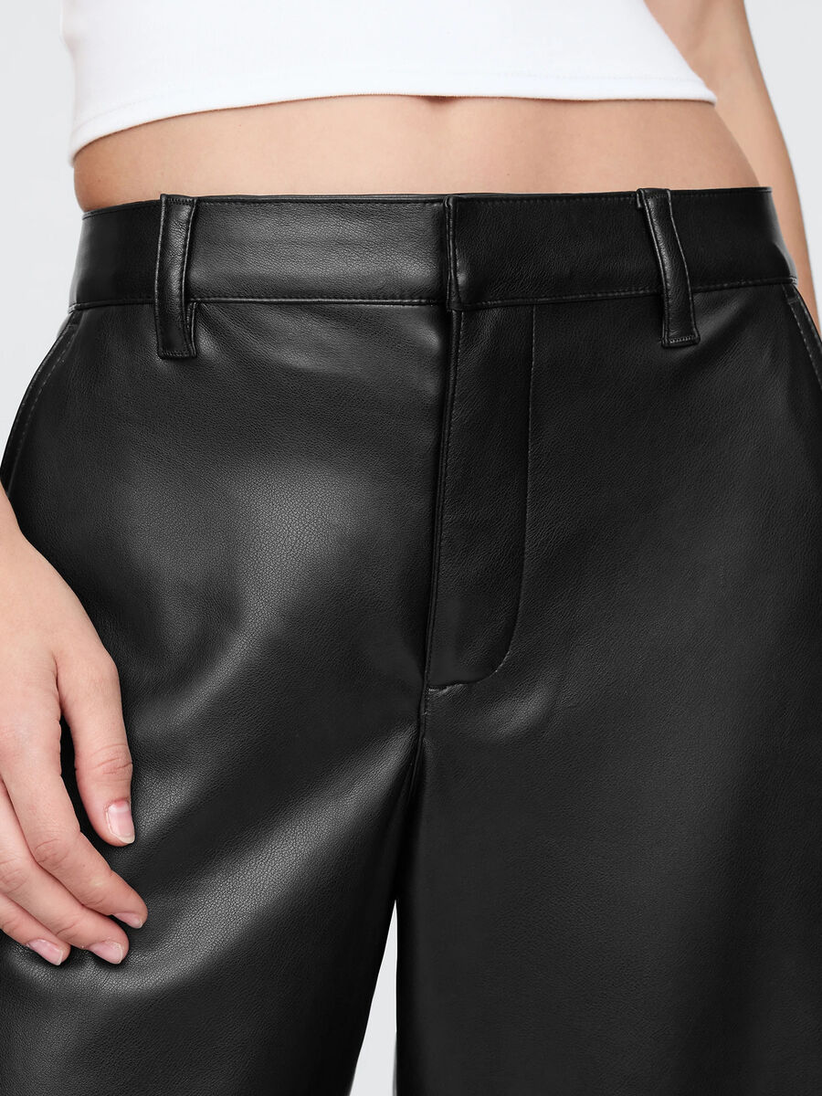 Pantalone barrel fit effetto lucido Donna_4