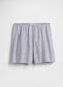 Shorts a righe in misto lino_5