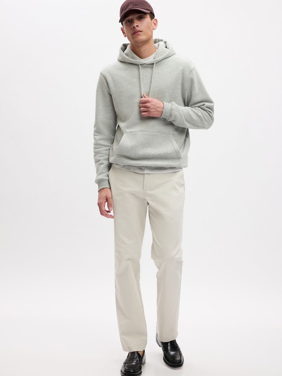 Straight-fit trousers in stretch cotton Man_0