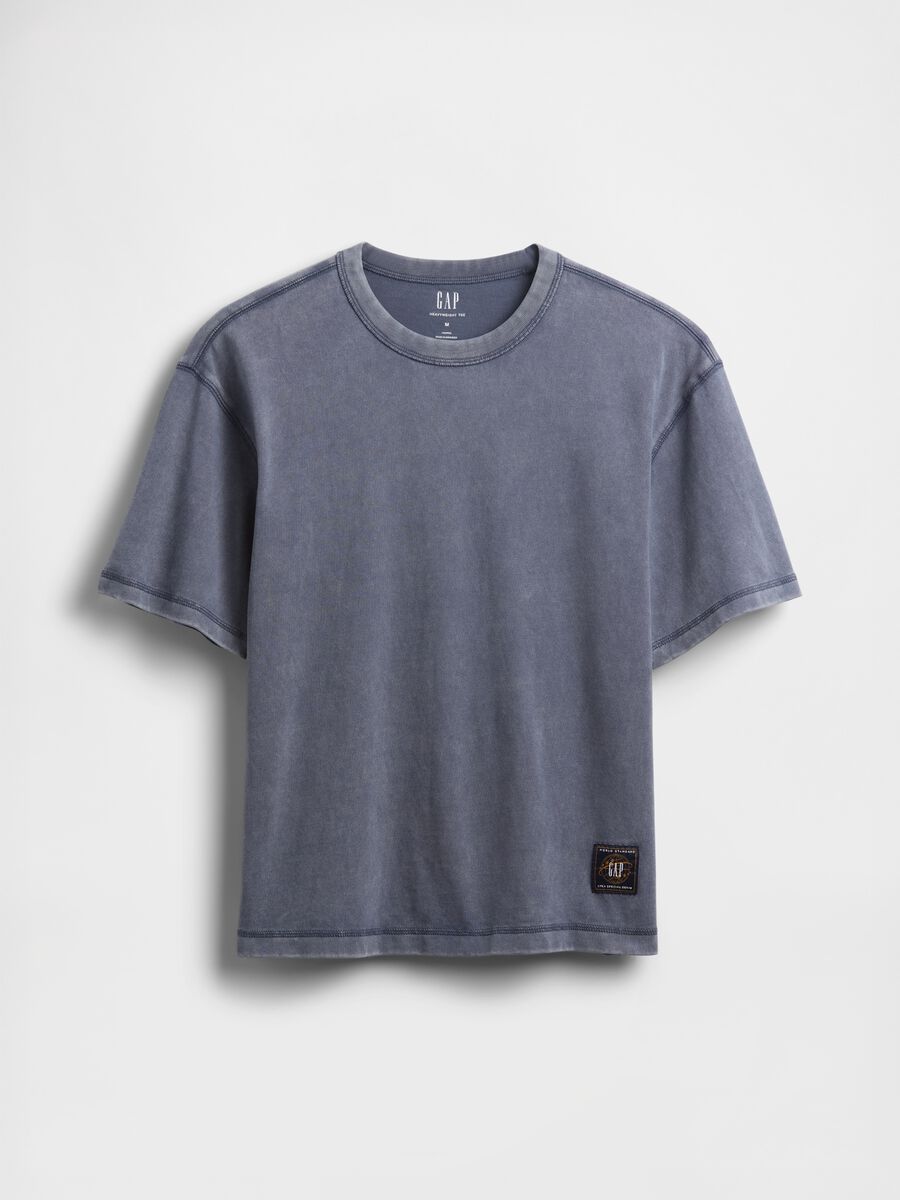 T-shirt blu a maniche corte in cotone Man_3