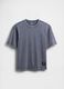 T-shirt blu a maniche corte in cotone_3
