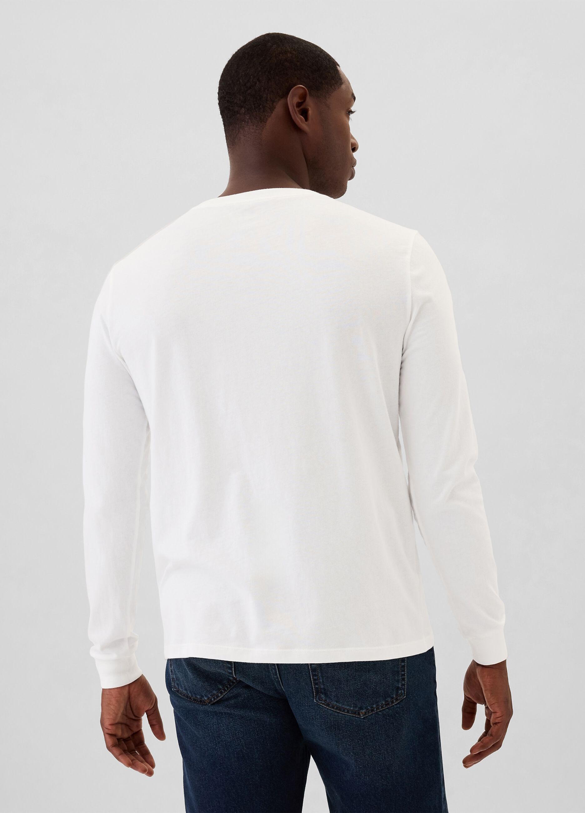 T-shirt a maniche lunghe in cotone _2