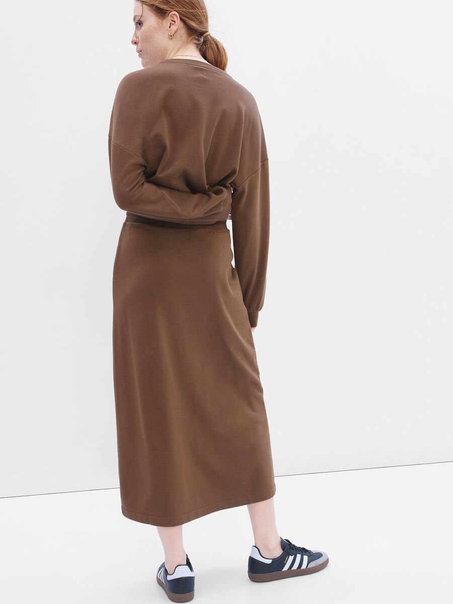 Gonna in French Terry ricamo logo Donna_1
