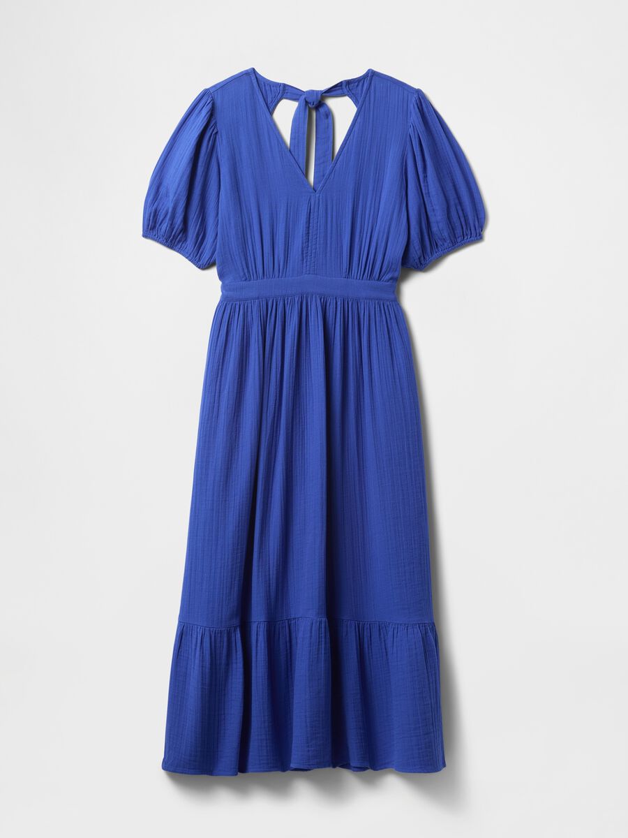 Abito midi blu a maniche corte Woman_6