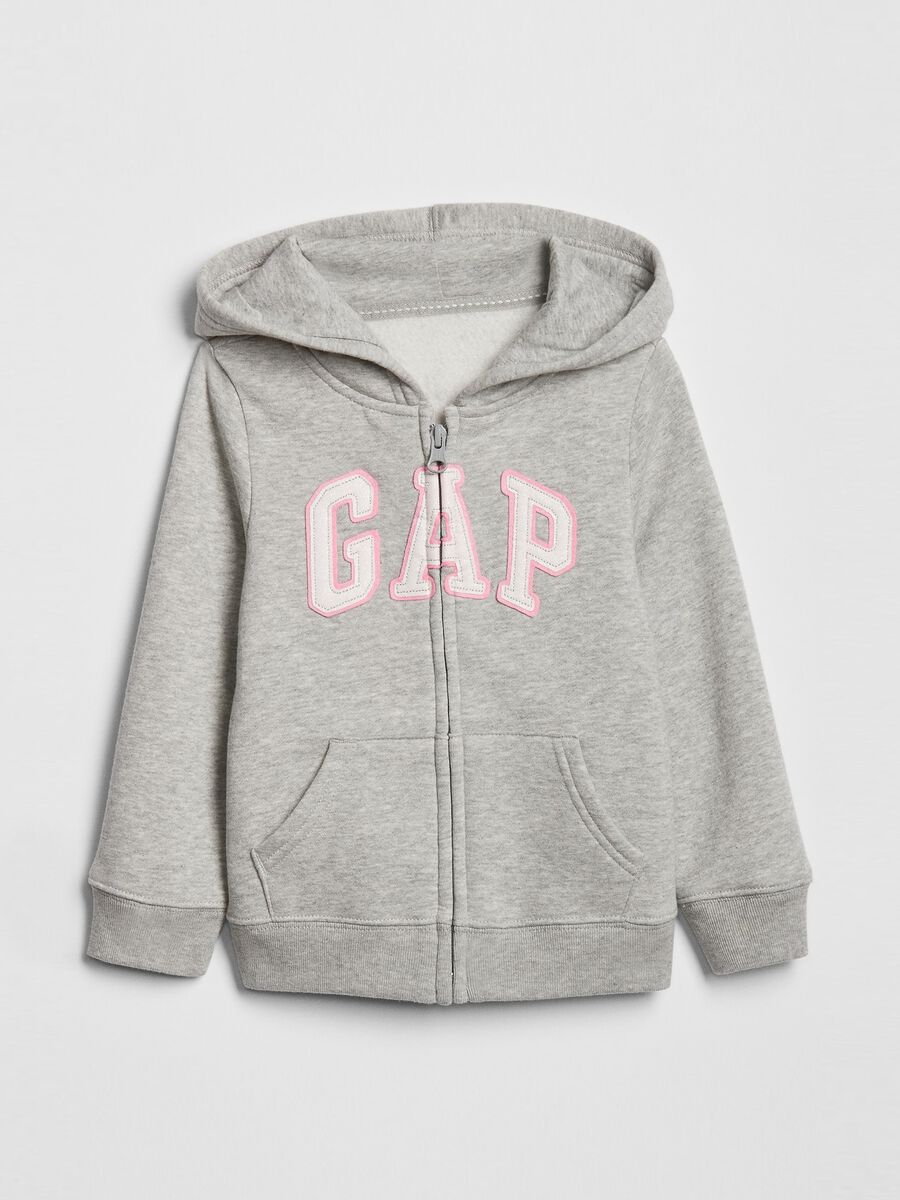 Full-zip con cappuccio e patch logo Bimba_0