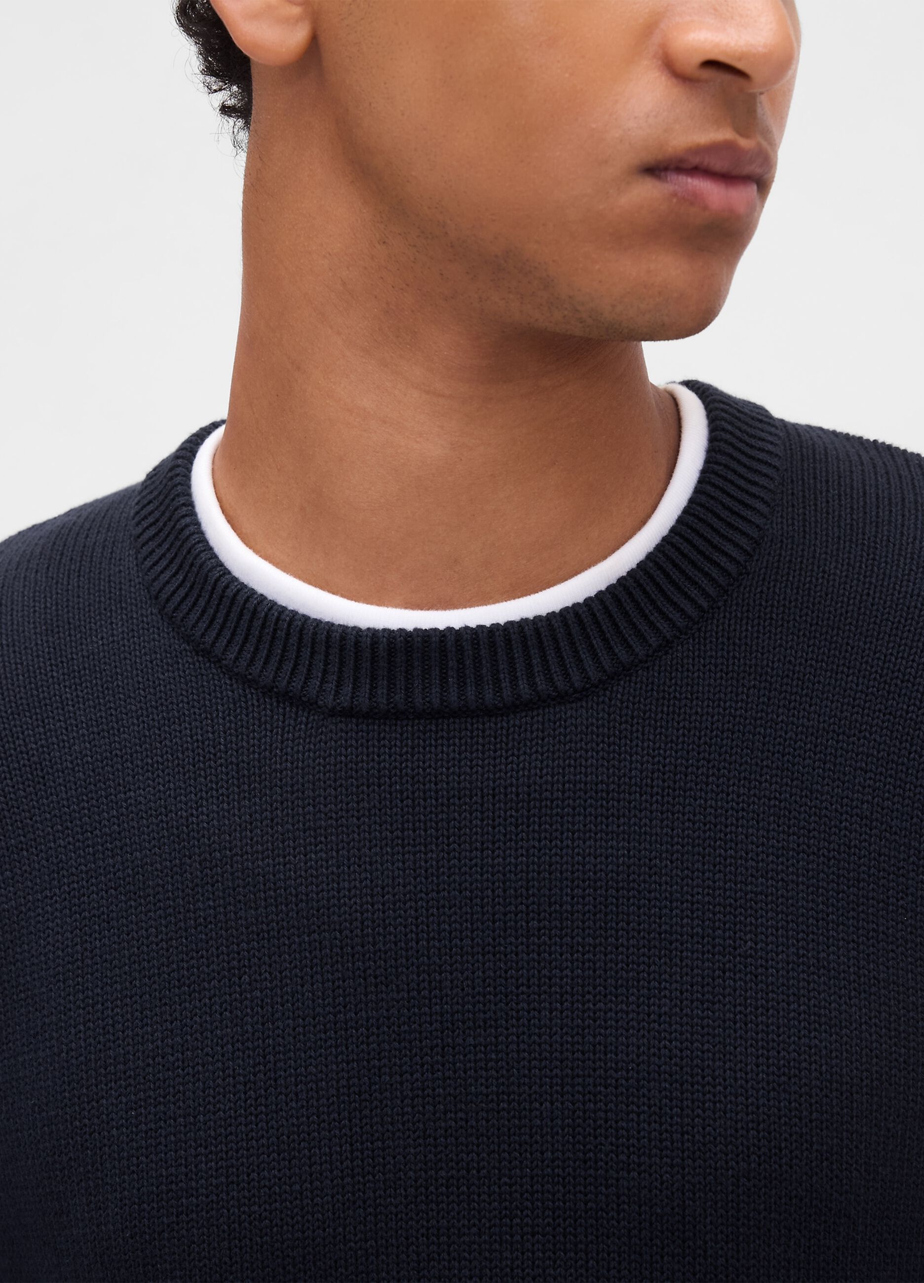 Maglione blu in cotone_3