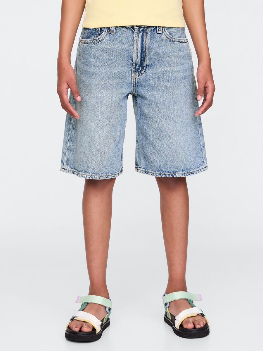 Shorts in denim Bambina_1