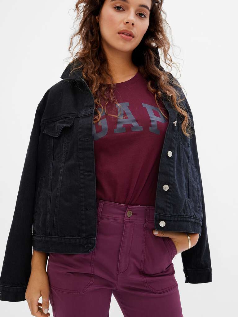 T-shirt in jersey con stampa logo