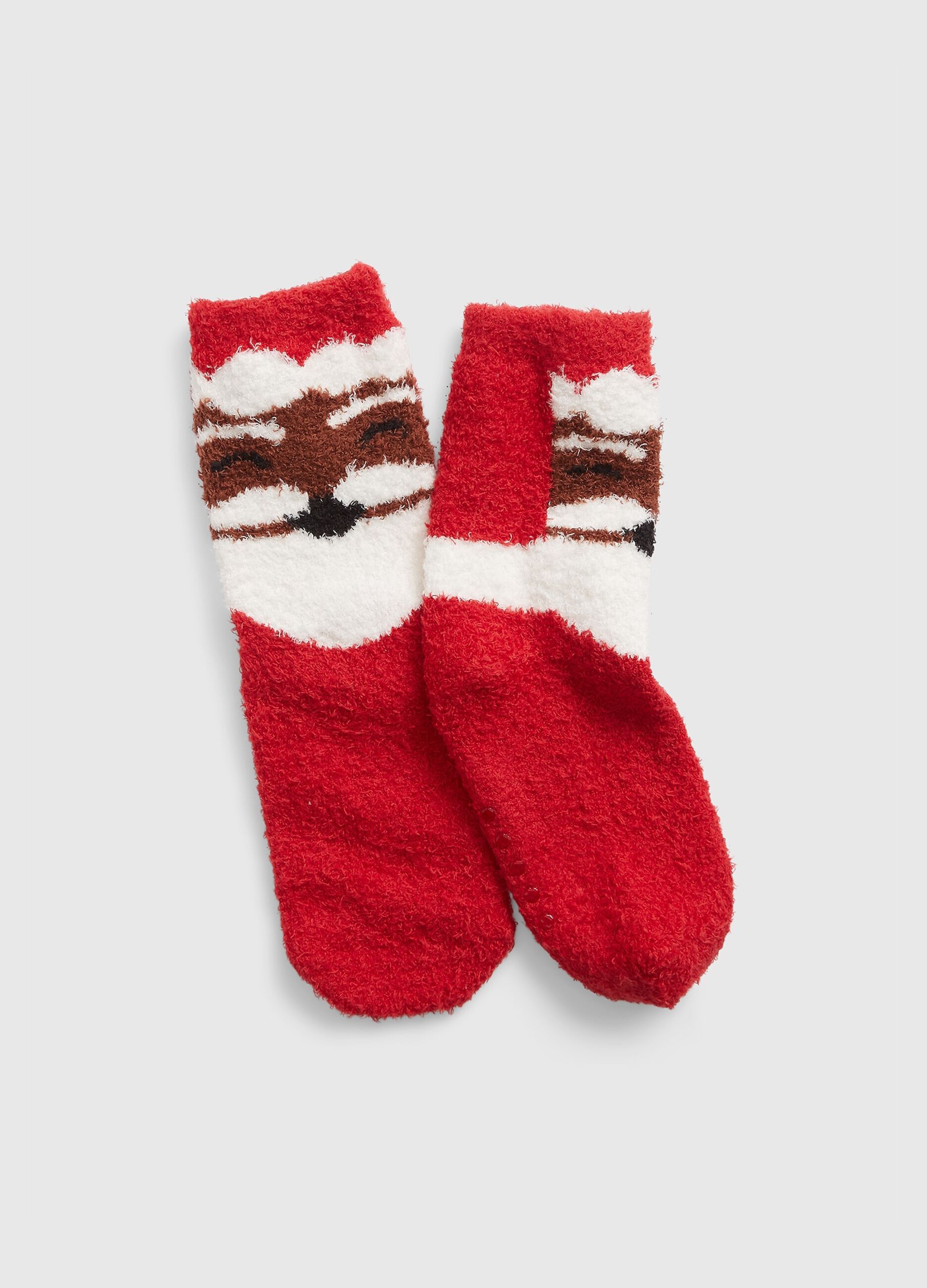 Slipper socks with Father Christmas design