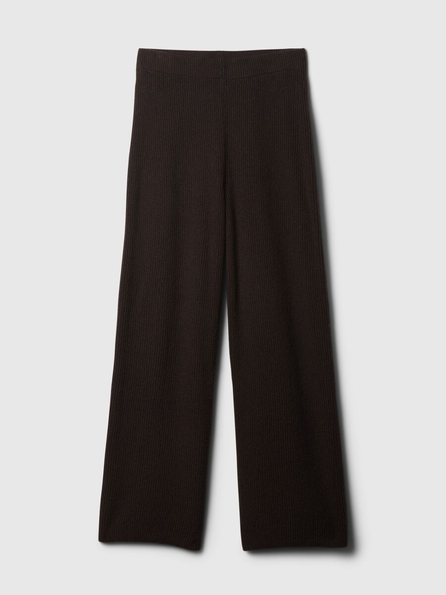 Pantalone a gamba larga a costine Donna_5